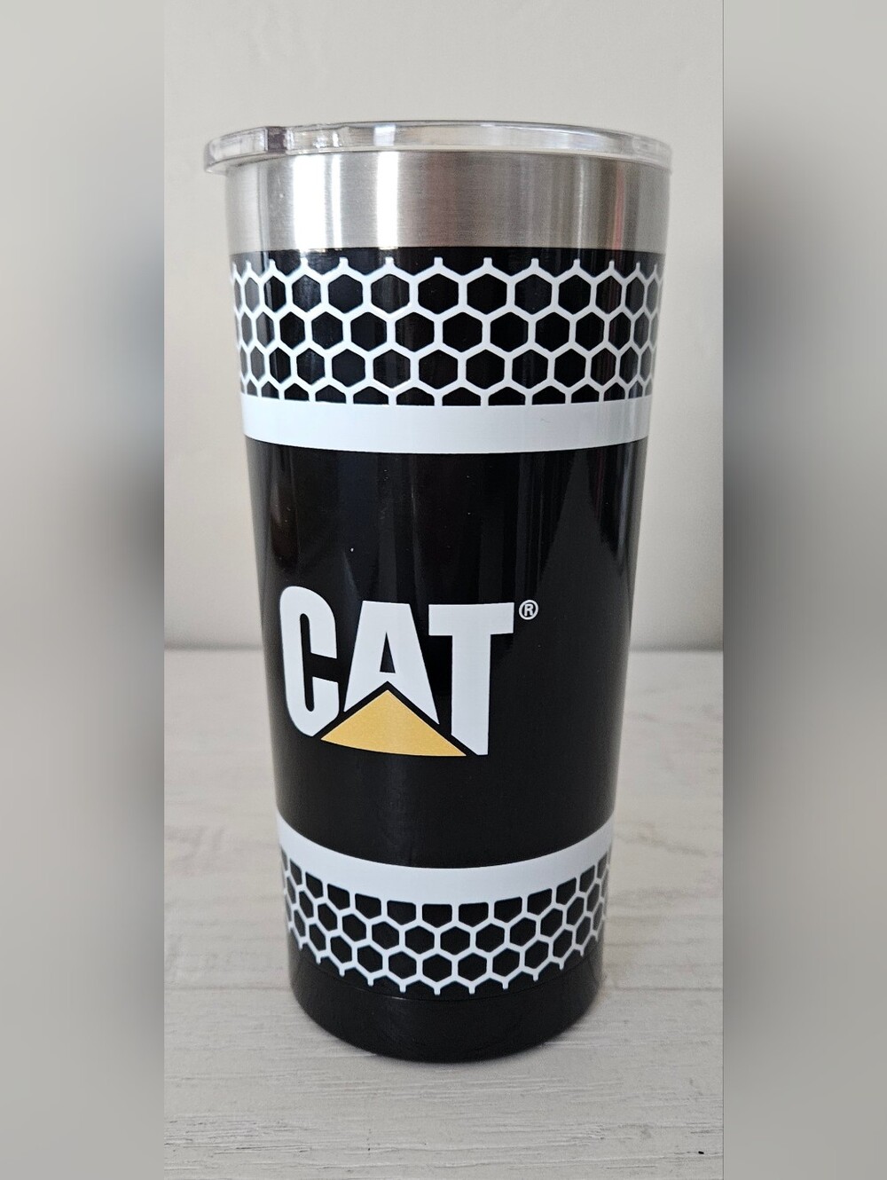 Caterpillar CAT Equipment 20 oz Metal Travel Mug Tumbler With Lid New